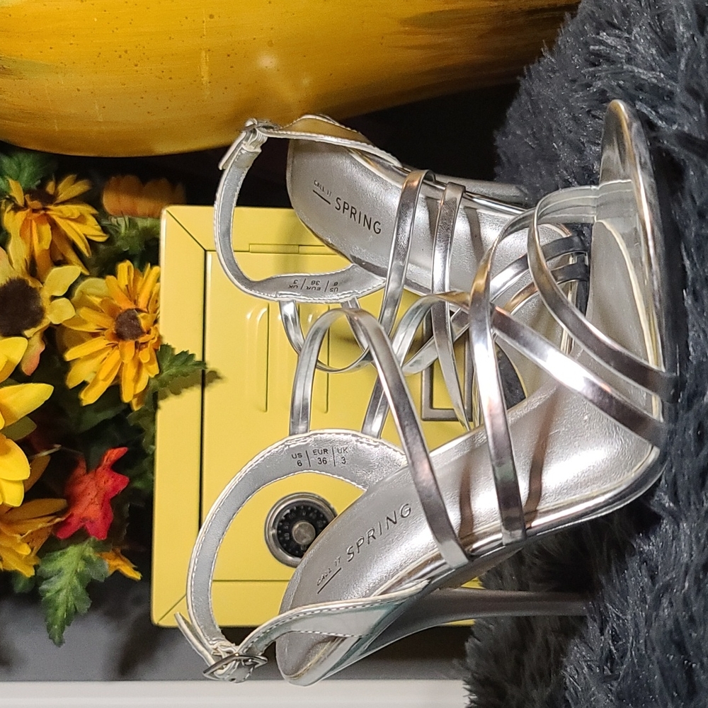 Call It Spring Silver Delyska Heels